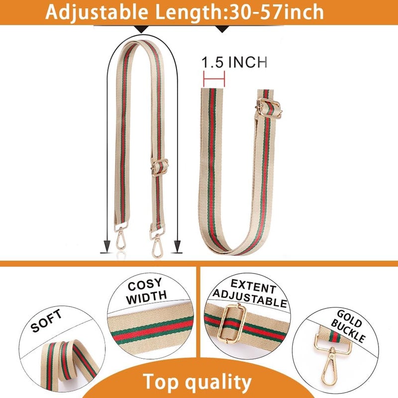 S-Jacorry Purse Strap Replacement Crossbody Wide Shoulder Strap Adjustable Canvas Straps Handbag Strap Replacement Belts - Image 4